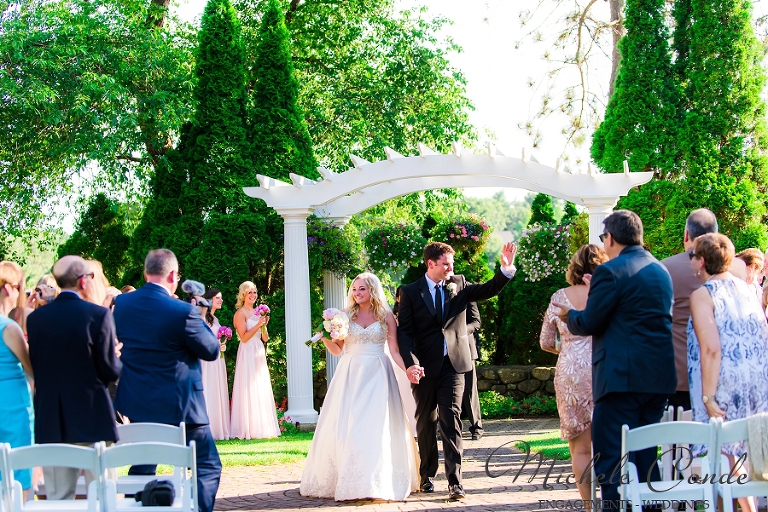 Summer Garden Ceremony Andover Country Club Wedding Ashley Mike